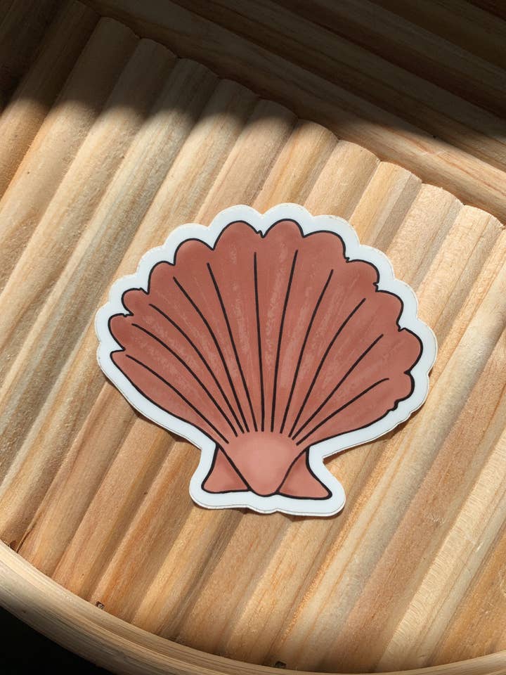 Seashell Vinyl Sticker - Vinyl & Waterproof for wholesale by Designs By Grace Ann