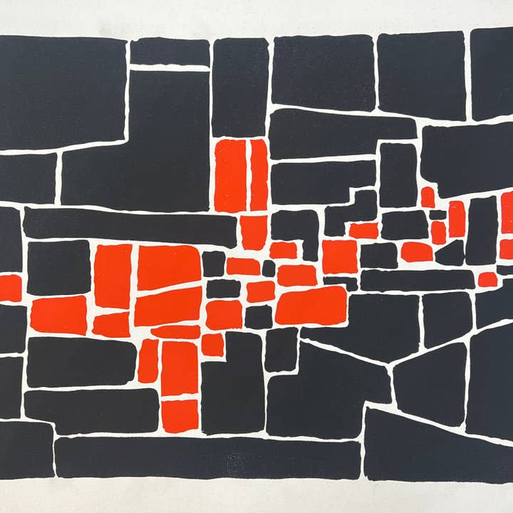 Dorothy Dehne Klagomur Abstrakt Serigrafi Konstverk för wholesale av Deluxe Fine Art