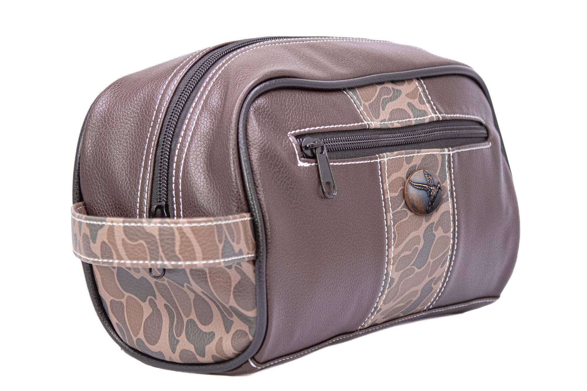 Zep-Pro - Wholesale Toiletry Bag - Men's - Mallard Brown Pebble Old School Camo Men's Toiletry Dopp Bag.1