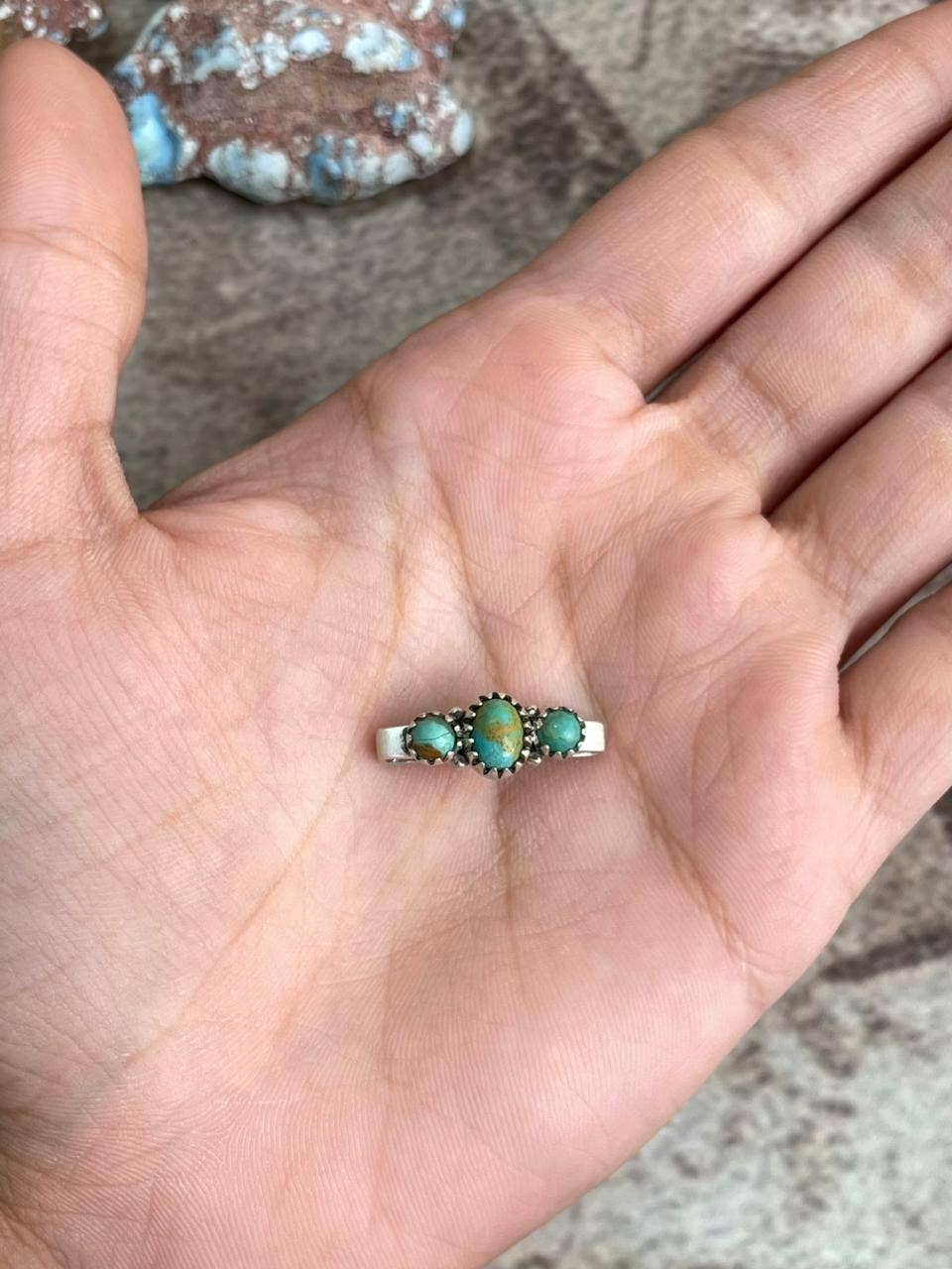 Nizhonitradersllc - Wholesale Individual Charm/Pendant - Handmade Sterling Silver Kingman Turquoise Watch Charms with Signed Nizhoni2