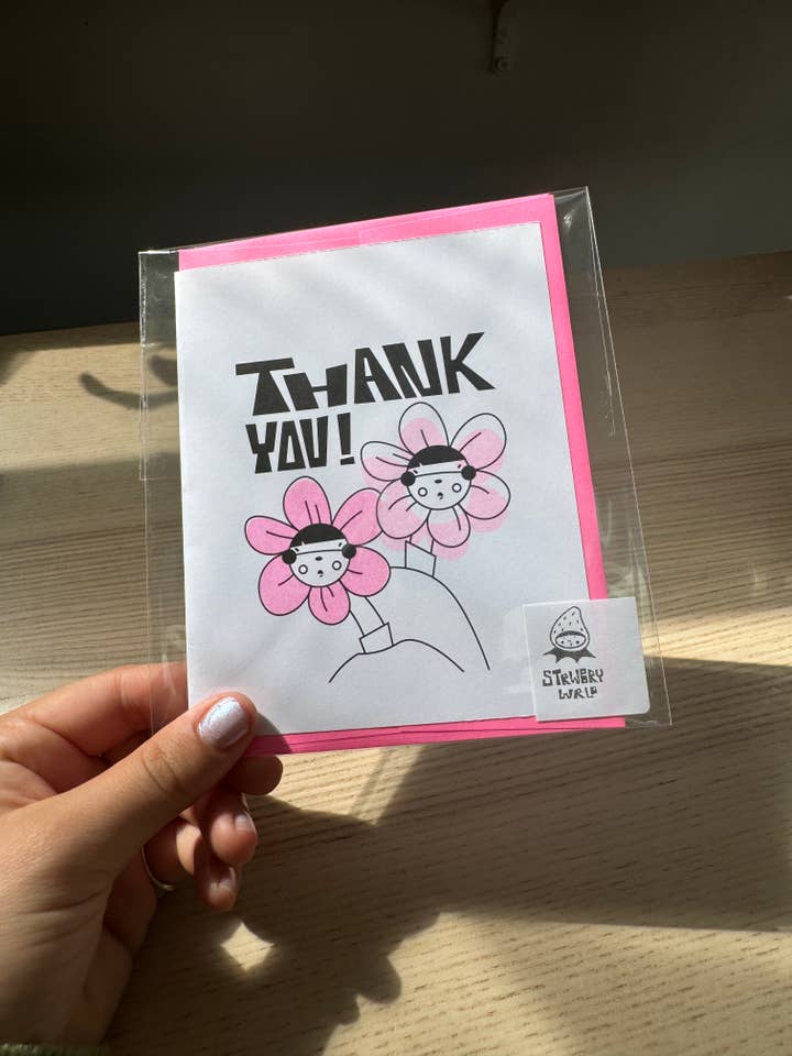 Thank You Greeting Card for wholesale by Strwbry Wrld