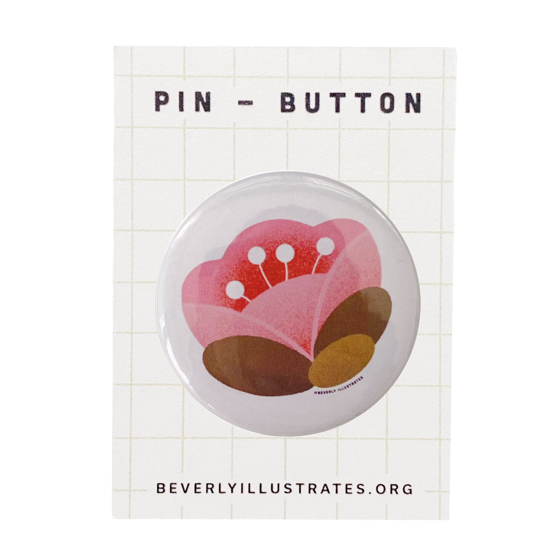 District Picked - Wholesale Lapel Pin/Button - Cherry Blossom Pin Back Button0