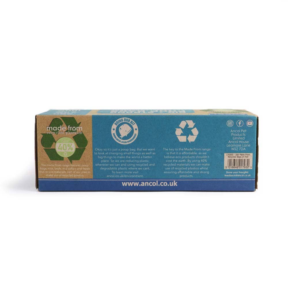 Ancol Pet Products Ltd – wholesale Bajspåse – Made From jättestor rulle med 300 bajspåsar2