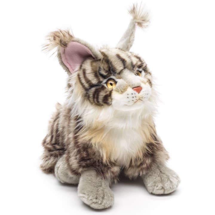 Uni Toys - Venta al por mayor Peluche - Niños y bebés - Gato Maine Coon, sentado (gris), peluche o peluche