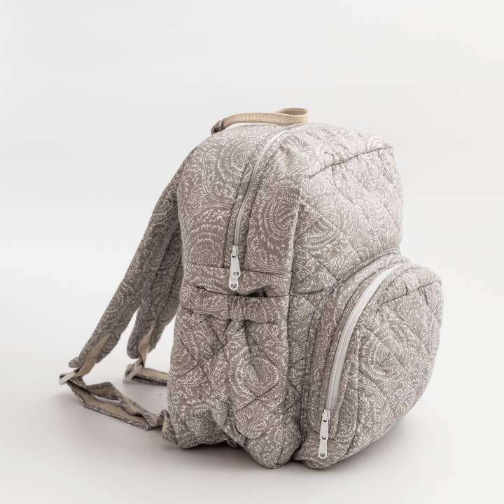 Zoey Inc. - Wholesale Diaper Bag - Baby - NatureNest Quilted Cotton Backpack (Laptop + Diaper Bag)4
