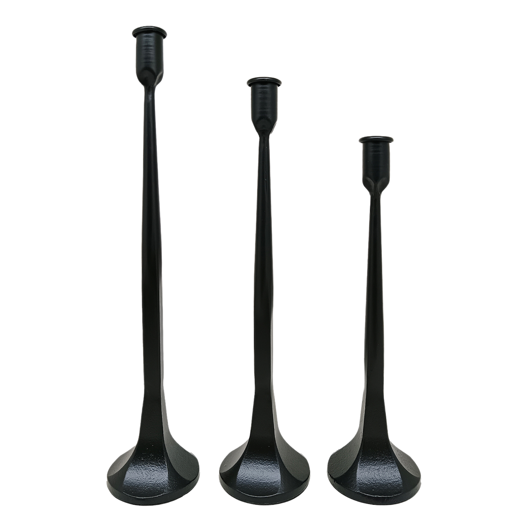 Sweet Water Decor - Wholesale Candle Holder - Cast Iron Taper Candle Holders, Set of 3 - Home Decor7