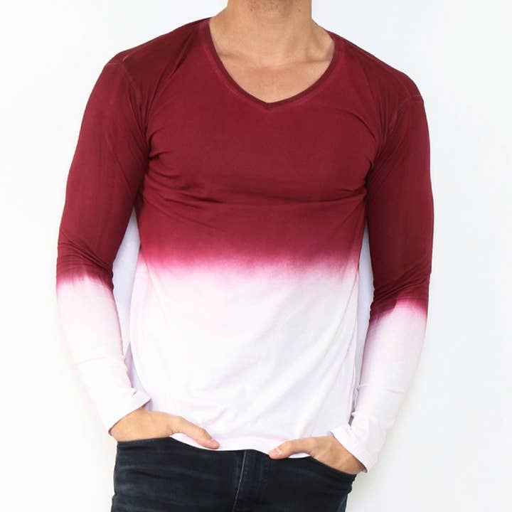 Langærmet T-shirt Kalikote-Bordeaux for engroshandel hos HOPENLIFE