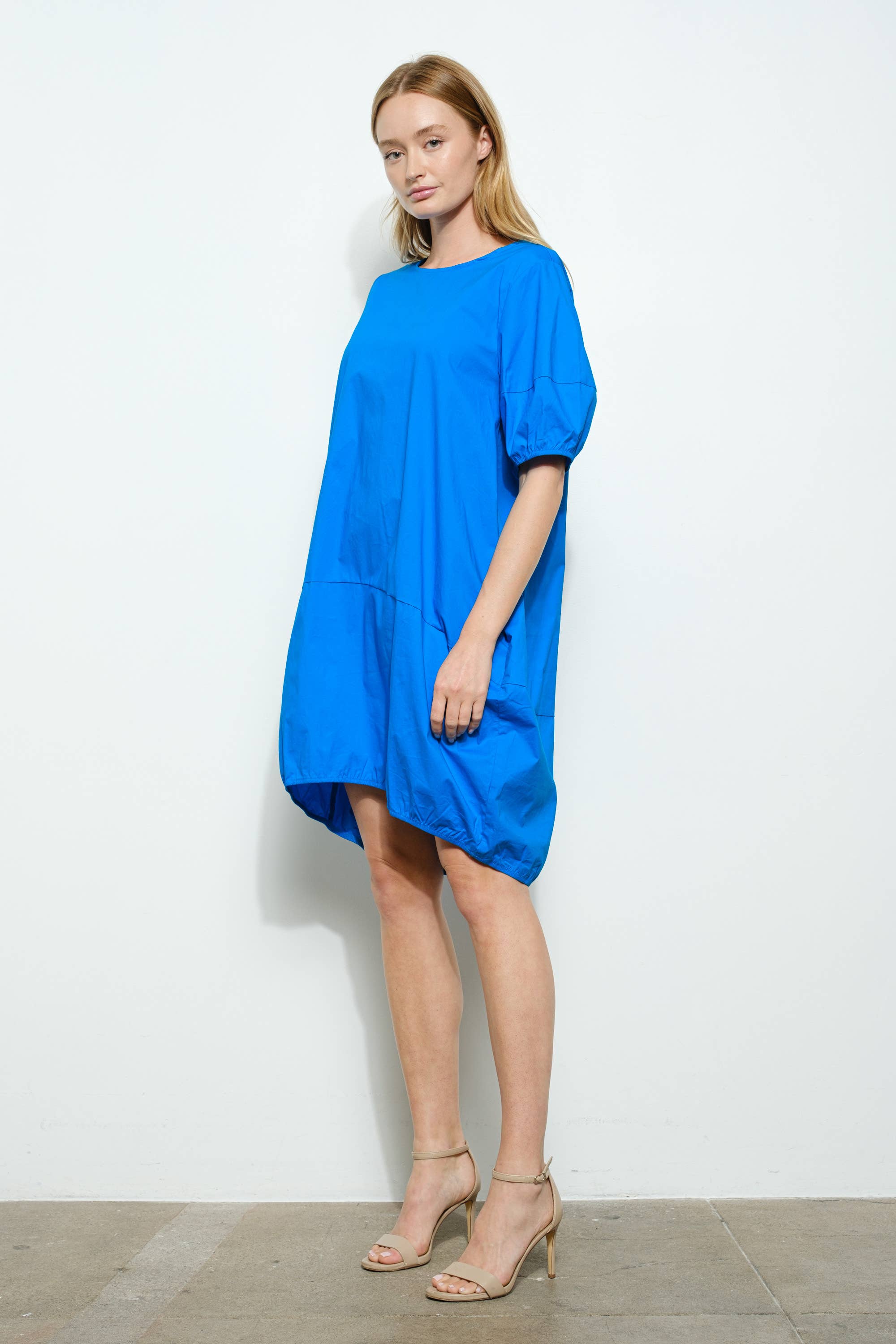 Bloidy - Vente Robe – femme - Robe mini bulle en popeline à manches courtes - D10482SS11