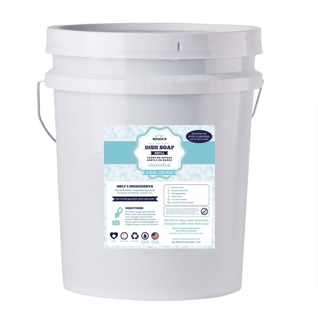 Yaya Maria's - Wholesale Dish Soap - Natural Dish Soap 5 Gal Bulk Refill4