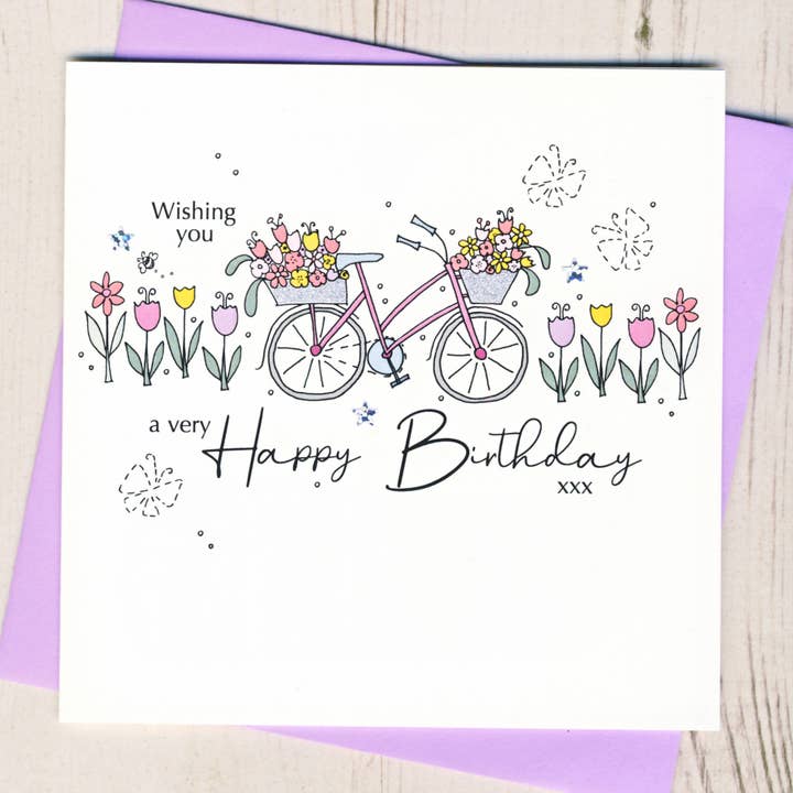 Bicycle Birthday Card for wholesale by Eggbert & Daisy