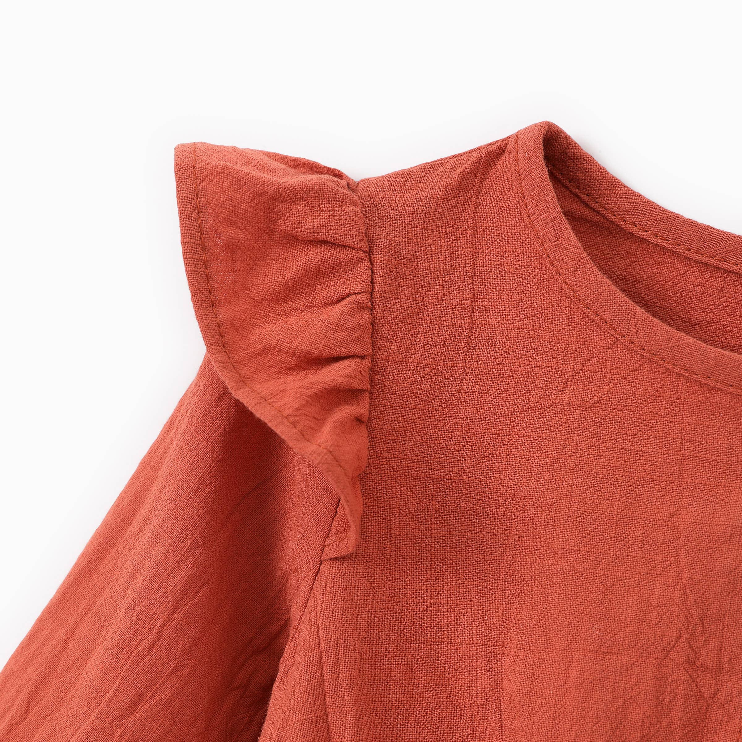 Orange Family Matching Plaid Shirt or Shirred Bodice Tiered Dress for wholesale on Faire9