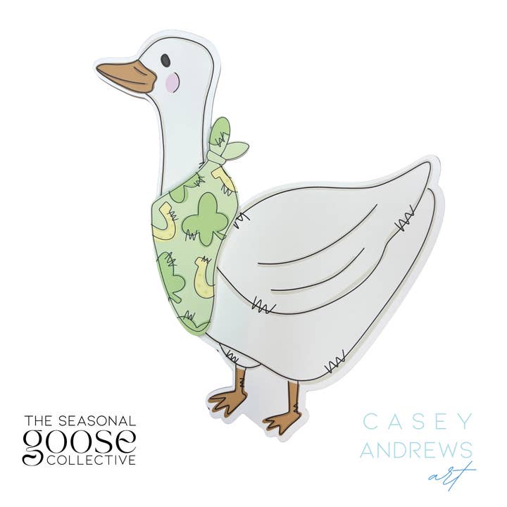 Casey Andrews Art - Wholesale Door Hanger - Hand Drawn Porch Goose Door Hanger for Interchangeable Seasonal Scarves3