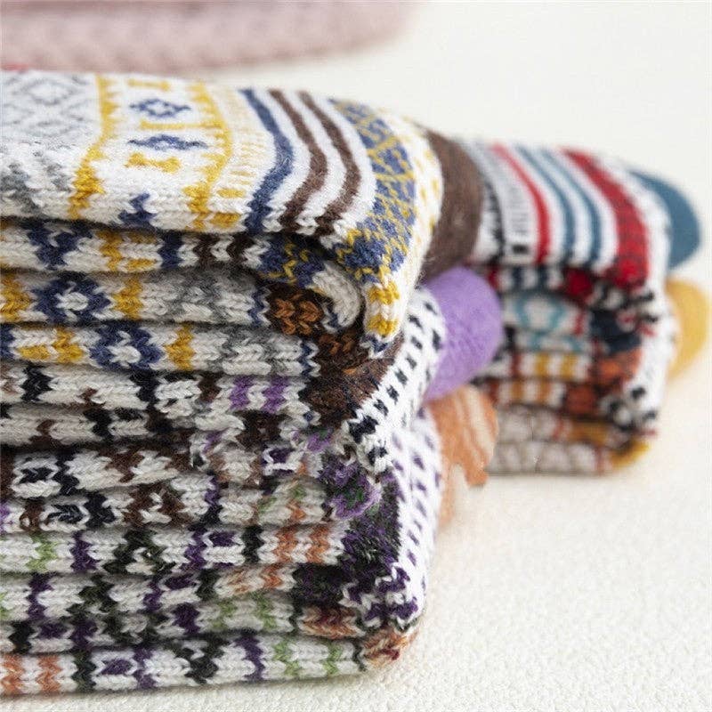 SAME AS THE PICTURE Breathable Soft Thick Mid-Calf Length Sock(A Set Of Five Pairs) for wholesale on Faire5