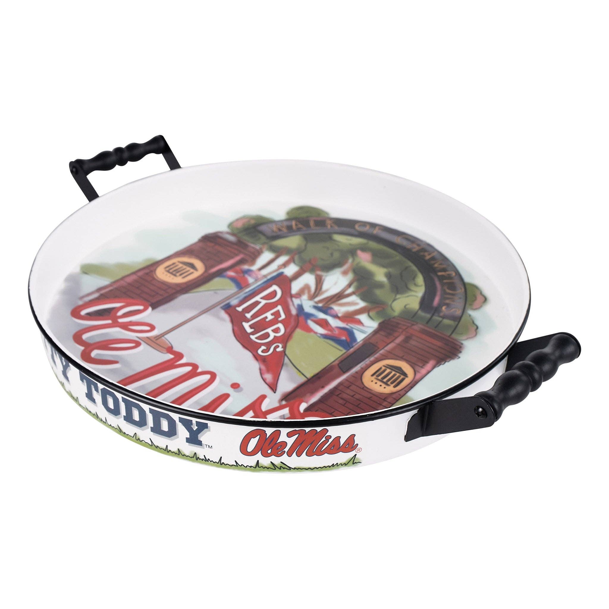 Glory Haus - Wholesale Decorative Tray - Ole Miss  Mascot Enamel Tray1