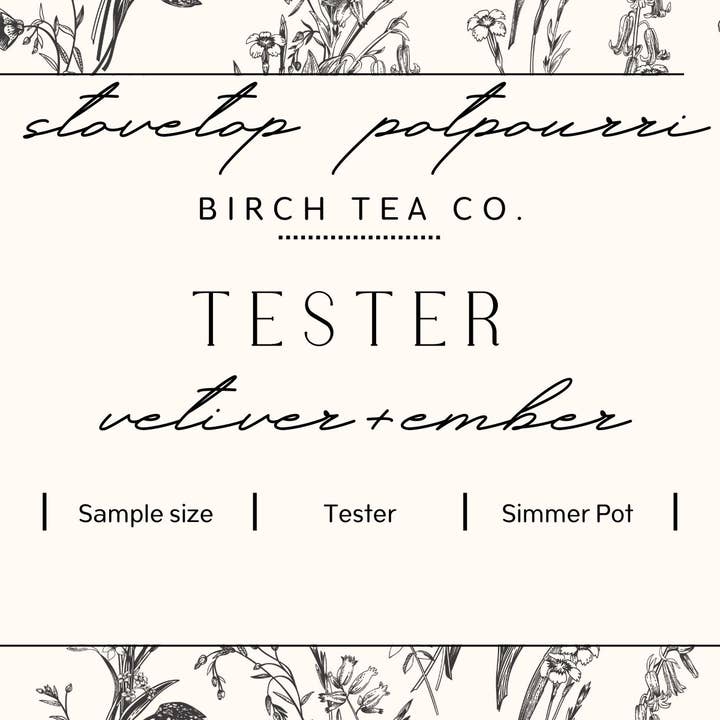 Birch Tea Co. - Vente Pots-pourris - Kit de pot-pourri à la cuisinière Vetiver Ember parfum nostalgique5