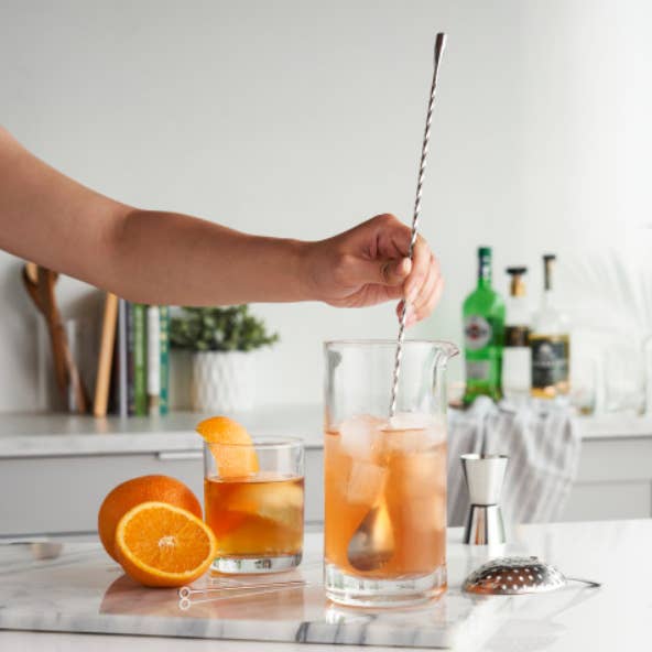 True Brands - Wholesale Measuring Spoon - Twirl Professional 15.75" Stainless Steel Weighted Bar Spoon3