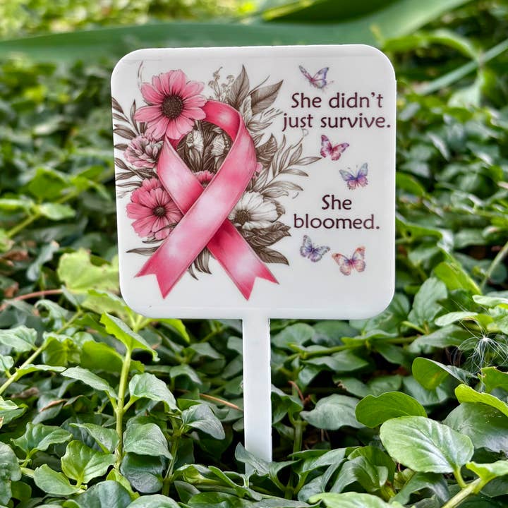 SHE BLOOMED | plant marker, garden label, plant accessory for wholesale by Ninestyles