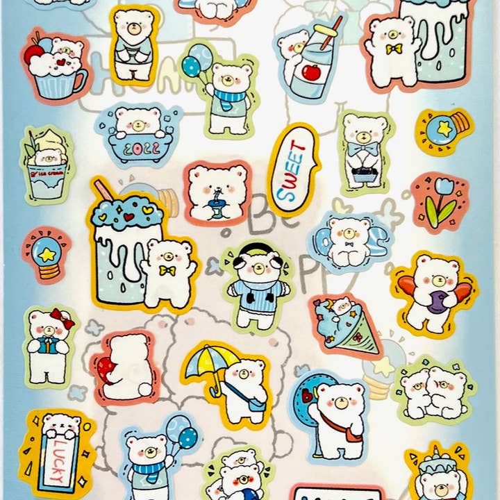 51085 POLAR BEAR PARTY STICKERS for wholesale by BCmini