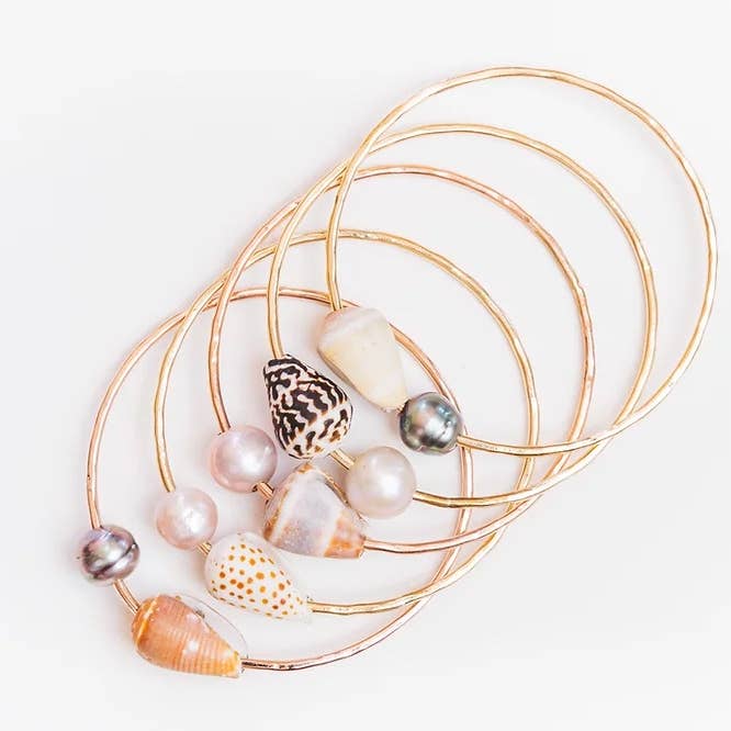 Pu'pu Momi Black Tahitian Bangle for wholesale by Little Sea Gypsy