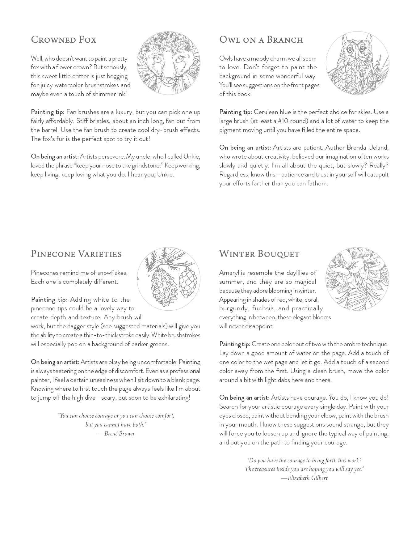 Schiffer Publishing - Wholesale Coloring & Activity Book - Adult - Kristy's Winter Cutting Garden: A Watercoloring Book6