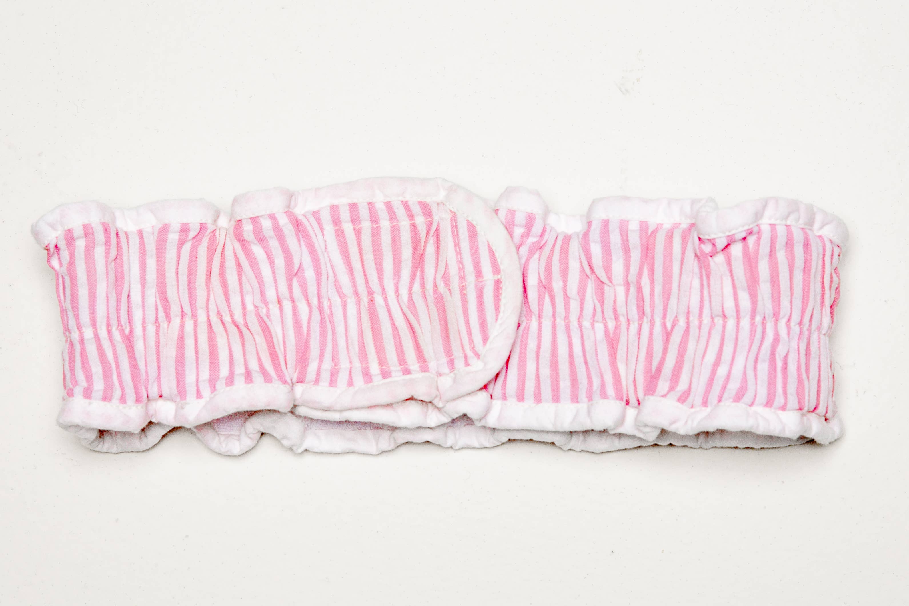 Bella Sleep + Spa - Wholesale Spa Headband - Seersucker Spa Headband - Pink1