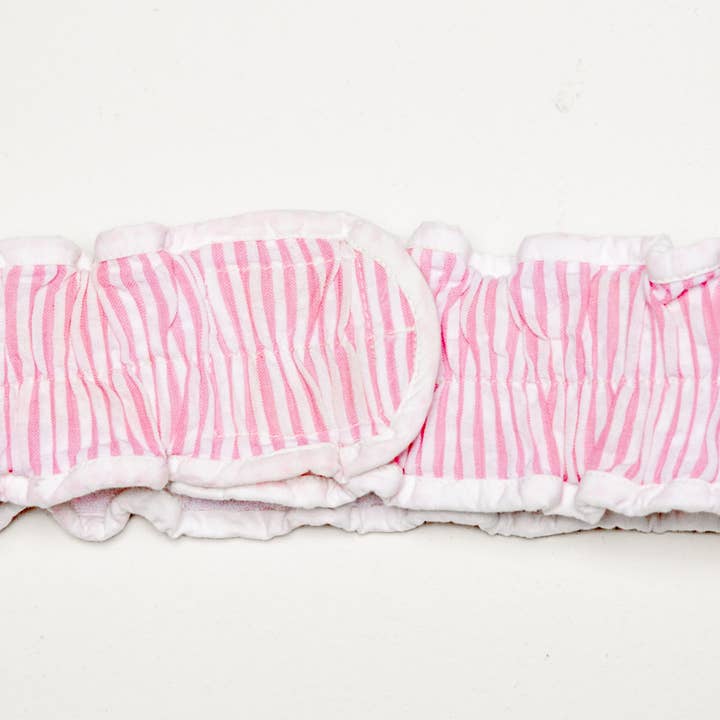 Bella Sleep + Spa - Wholesale Spa Headband - Seersucker Spa Headband - Pink1