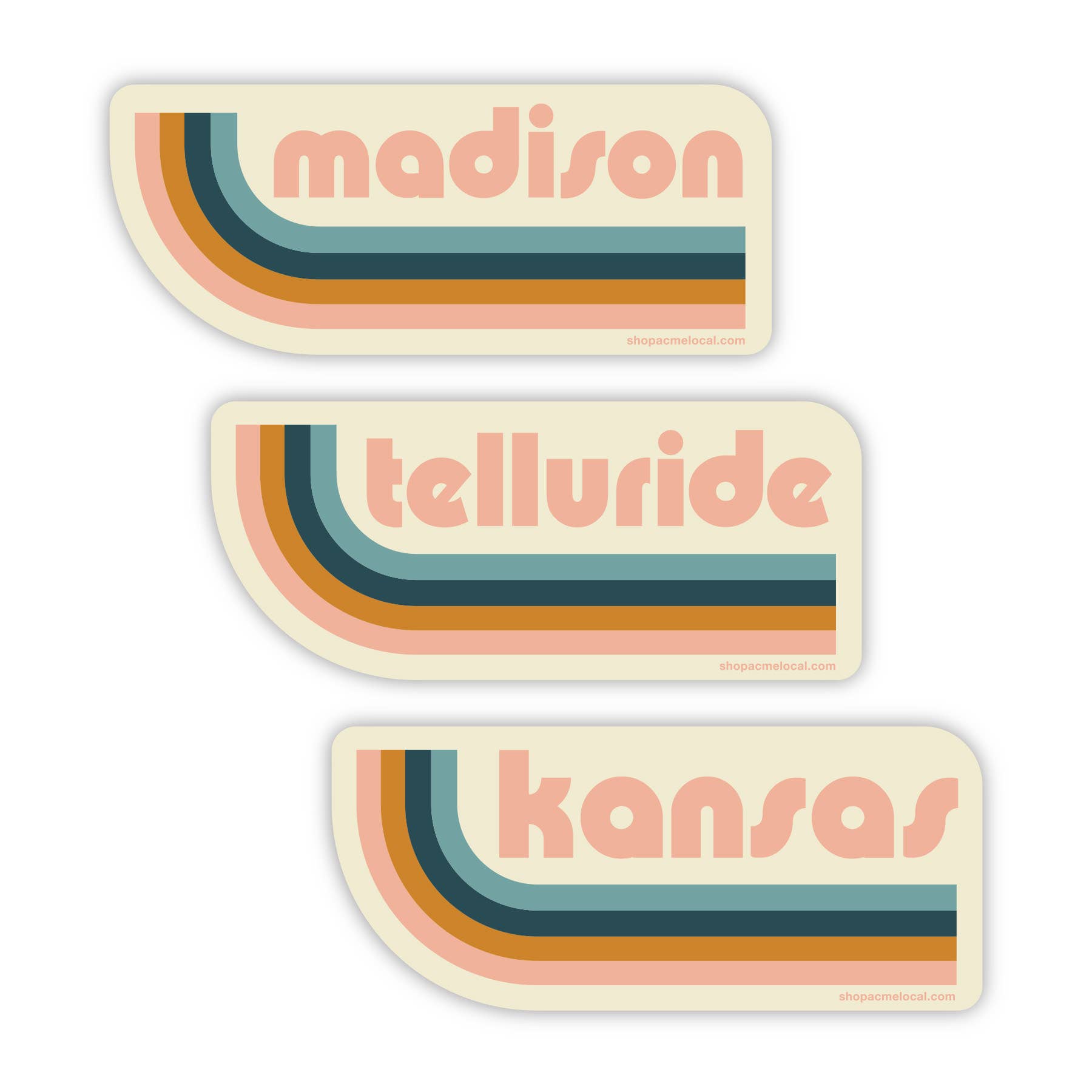 Acme Local - Vente Autocollant - Autocollant personnalisable Pastel Swoop1