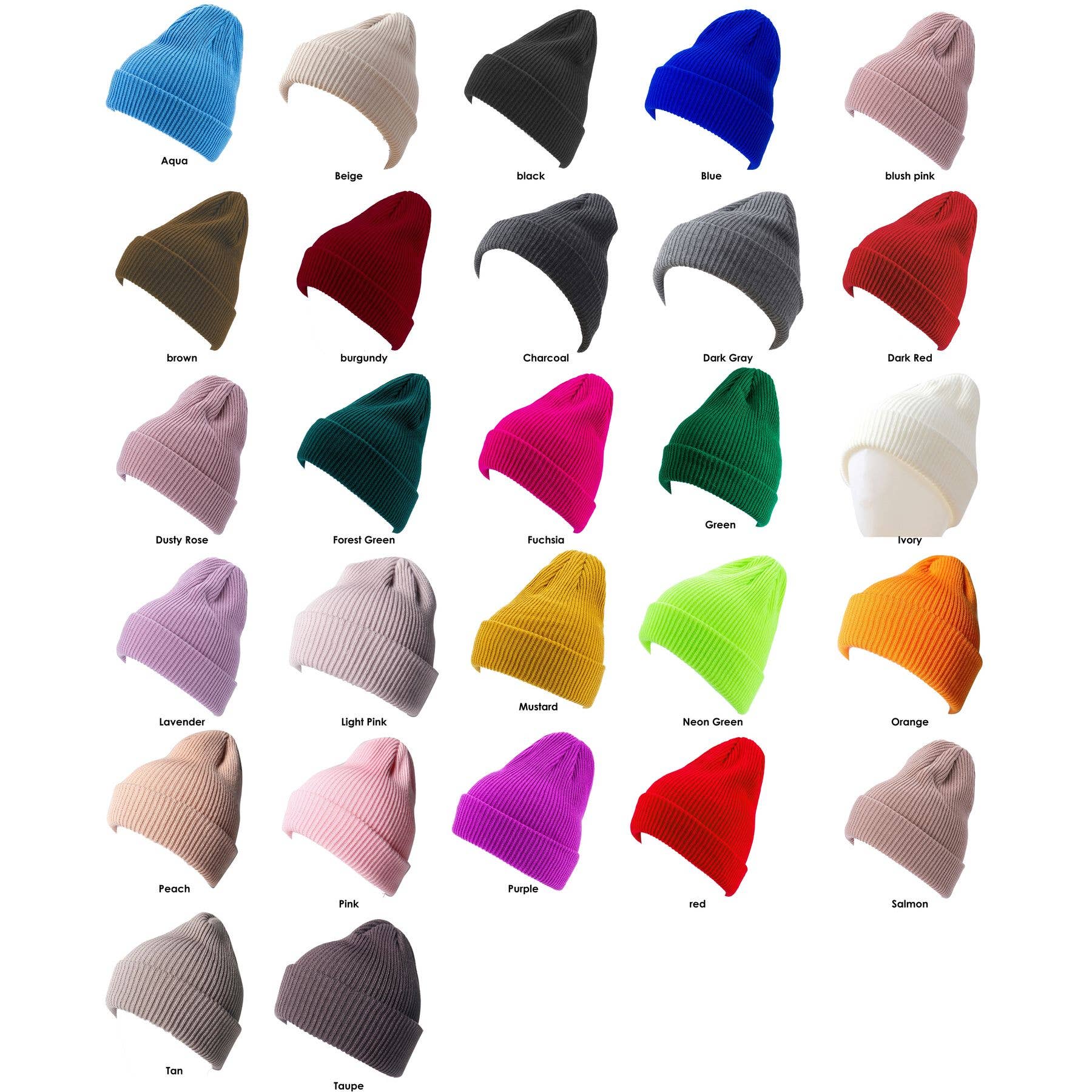 Diacly - Wholesale Beanie - Women's - Premium Acrylic Yarn Soft Warm Unisex Solid Color Knitted Be27