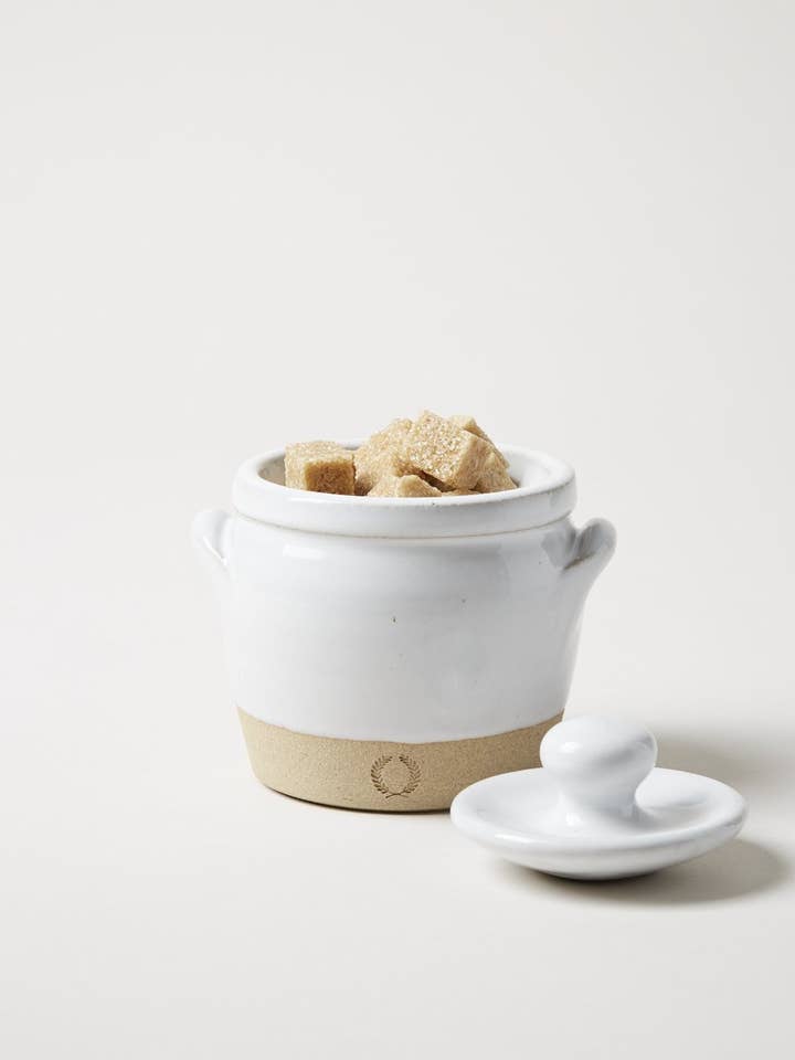 Farmer's Sugar Jar for wholesale by Farmhouse Pottery