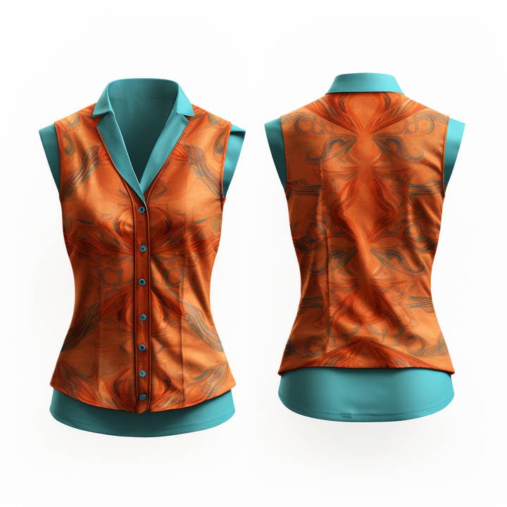 Indisk sarimönster kavajkrage för kvinnor V-ringad avslappnad skjorta för wholesale av NeoShores