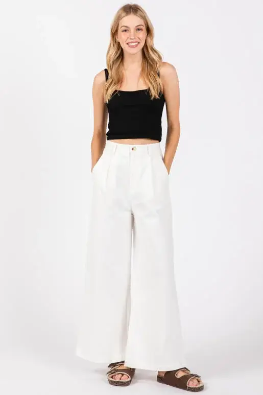 Final Touch – wholesale Byxor - Dam – Bomullsbyxor med vida ben - P50015C4