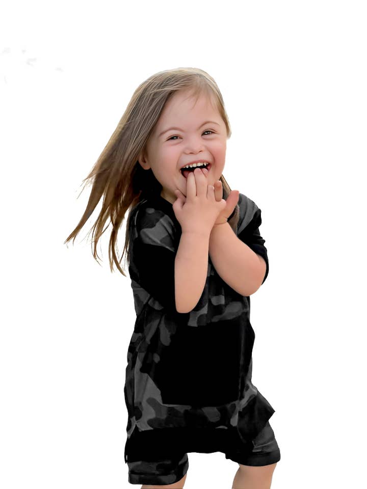 Remi + Rae Co. – wholesale Shorts – Kids – BAMBOO HAREM SHORTS - BLACK OPS