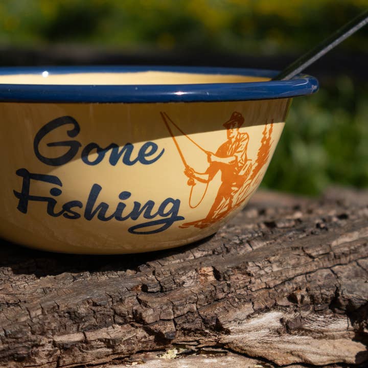Robert Frederick Ltd - Wholesale Bowl - The Gentleman’s Emporium “Gone Fishing” Enamel Bowl3
