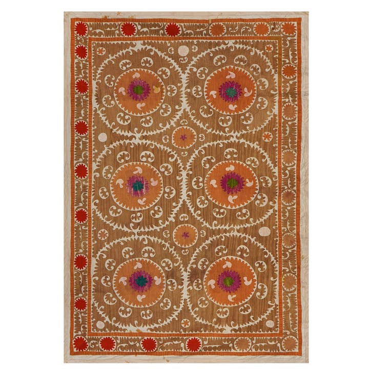 Tonos Rústicos de Especias Suzani | Bordado a Mano Auténtico para venta al por mayor de Vintage Pillows Store