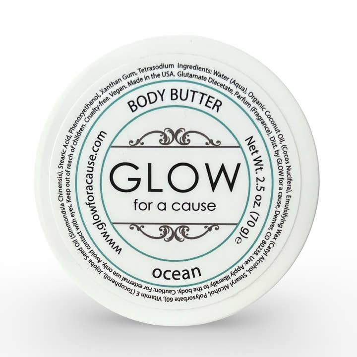 2.5 oz BODY BUTTER ocean for wholesale by GLOW for a cause