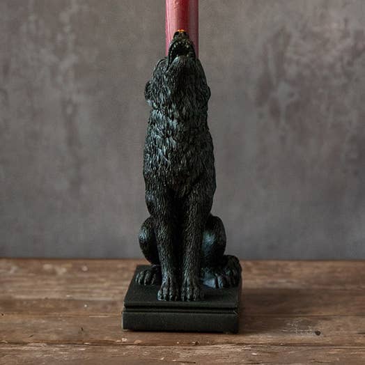 Ululanoctis Haunted Mansion Wolf Candle Holder for wholesale by Pacific Trading