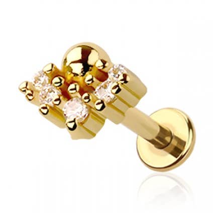 IMPLANT GRADE TITANIUM THREADLESS PUSH IN MULTI CZ PLAIN BAL for wholesale by CRAVE