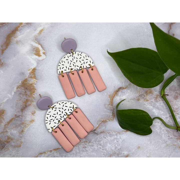 80’s Sprinkle Clay Earrings - Hypoallergenic for wholesale by The Clay Arches