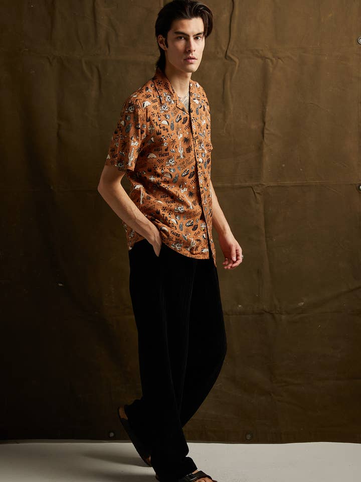 Pyknic - Wholesale Buttoned-down shirt – Unisex - Raise Hell Eat Tacos Men and Women Casual Button-Up Shirt3