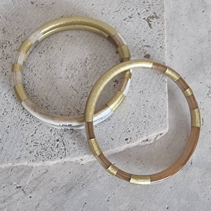 Le Coin Sauvage - Wholesale Bangle Bracelet - Horn Bangle Bracelet - Message - Love - 5 mm2