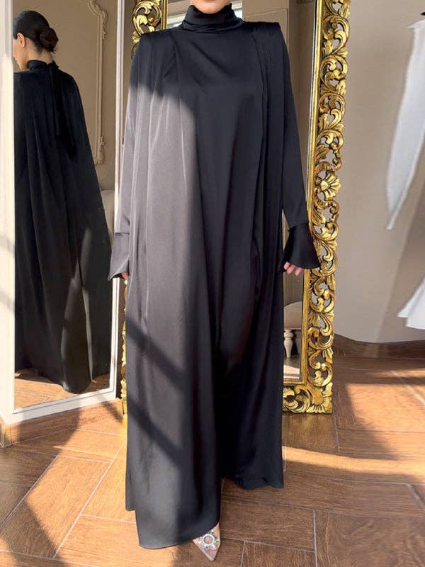 FurDecoration - Wholesale Dress - Women's - A-Line High Neck Pleated Long Sleeve Blouse18