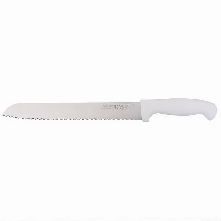 EcoQuality - Wholesale Kitchen/Utility Knife - Bread Knife, Serrated Edge, High-carbon steel, White Polypropylene Handle
