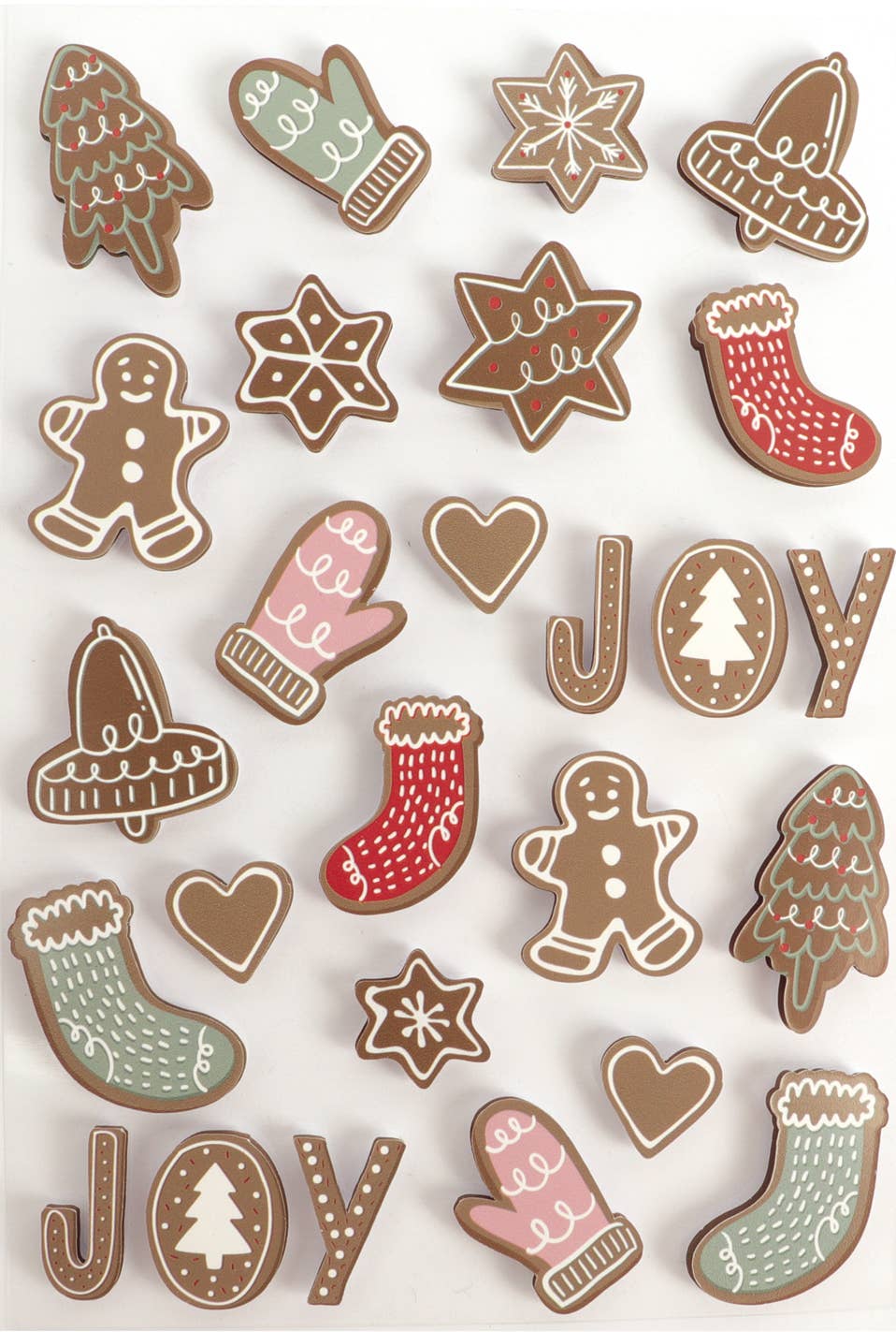 Graine Créative - Wholesale Sticker - 26 3D CHRISTMAS & GINGERBREAD STICKERS1