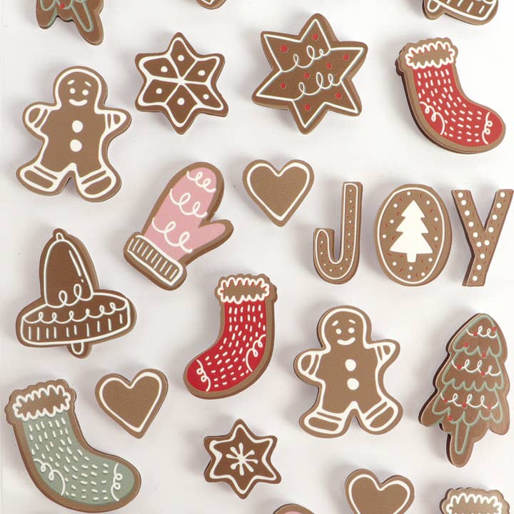 Graine Créative - Wholesale Sticker - 26 3D CHRISTMAS & GINGERBREAD STICKERS1