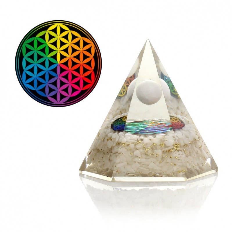 UniArt - Wholesale Spiritual Stone/Crystal - Hexagonal orgonite with sphere and natural stones5