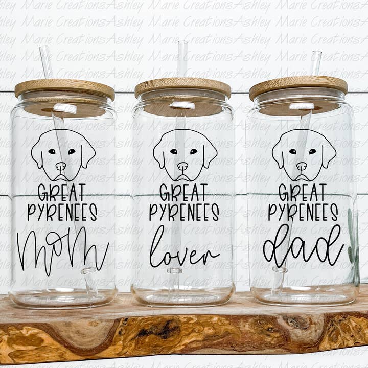 Grote Pyreneeën - Can Glass voor wholesale door Ashley Marie Creations