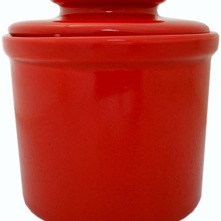 JBK Pottery - Vendita all'ingrosso Burriere - Colibrì Butter Cock - Rosso1