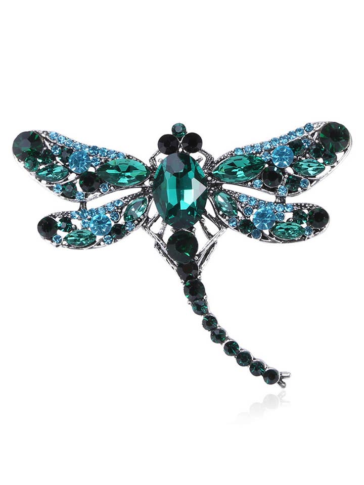 Rhinestone Dragonfly Brooch PA3211 - Small for wholesale by Ole