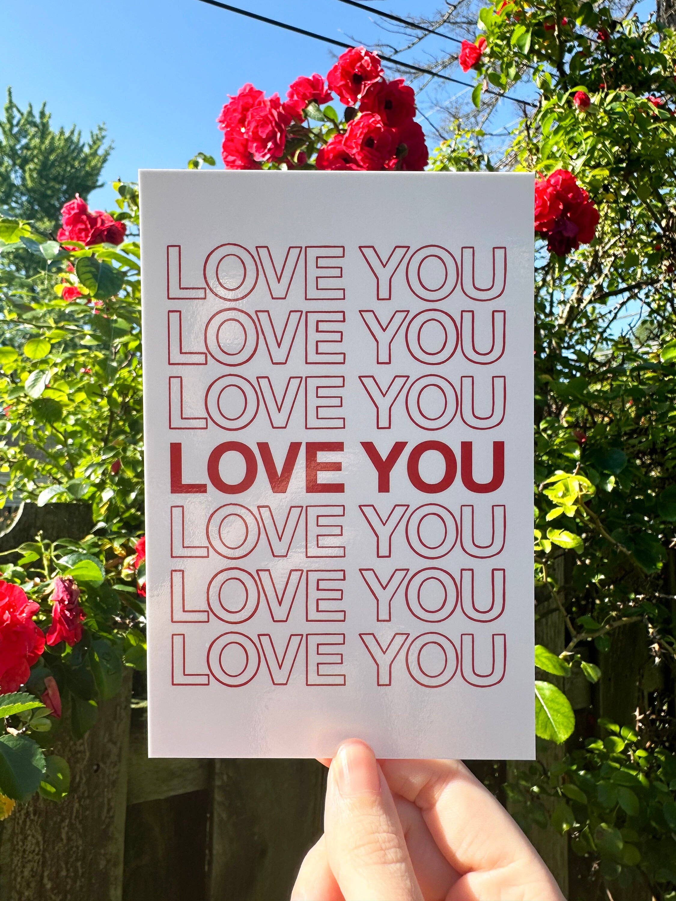 lu bremer design - Wholesale Art Print - love you mini art print - 4x6 postcard size5
