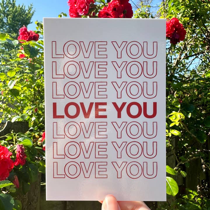 lu bremer design - Wholesale Art Print - love you mini art print - 4x6 postcard size5